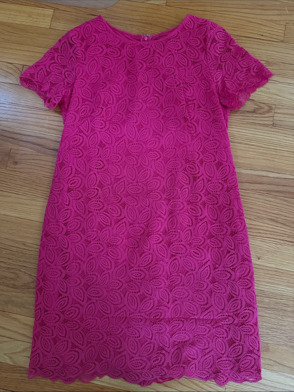 J. Crew Vibrant Fuchsia Lace Mini Dress